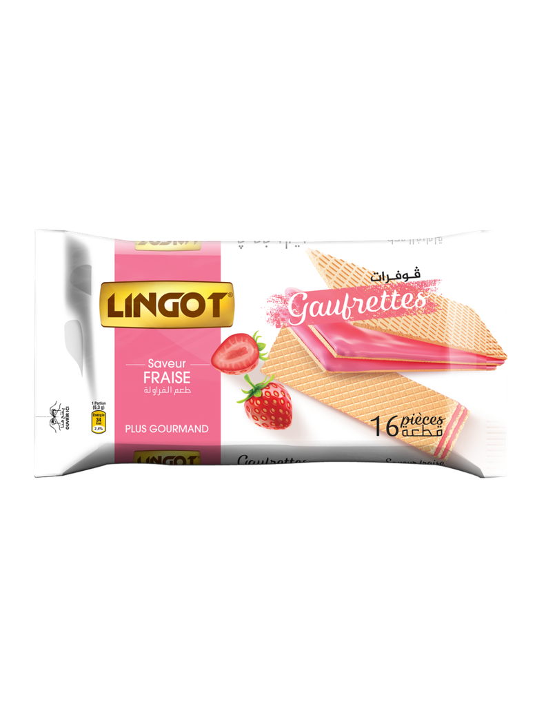 GAUFRETTE LINGOT FRAISE